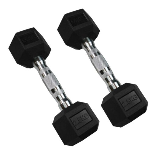 2.5 KG hexagonal dumbbell pair