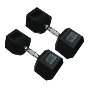 25KG hex dumbbell pair