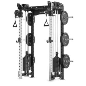 Squat Rack with Stainless Steel Uprights, Pull-Up bar, Cable Machine, Weight Plates & Cable Pulleys