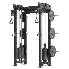 Squat Rack with Pull Up Bar, Weight Plates and Cable Attachment Machine